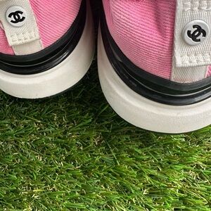 CHANEL Pink and White Women's Shoes